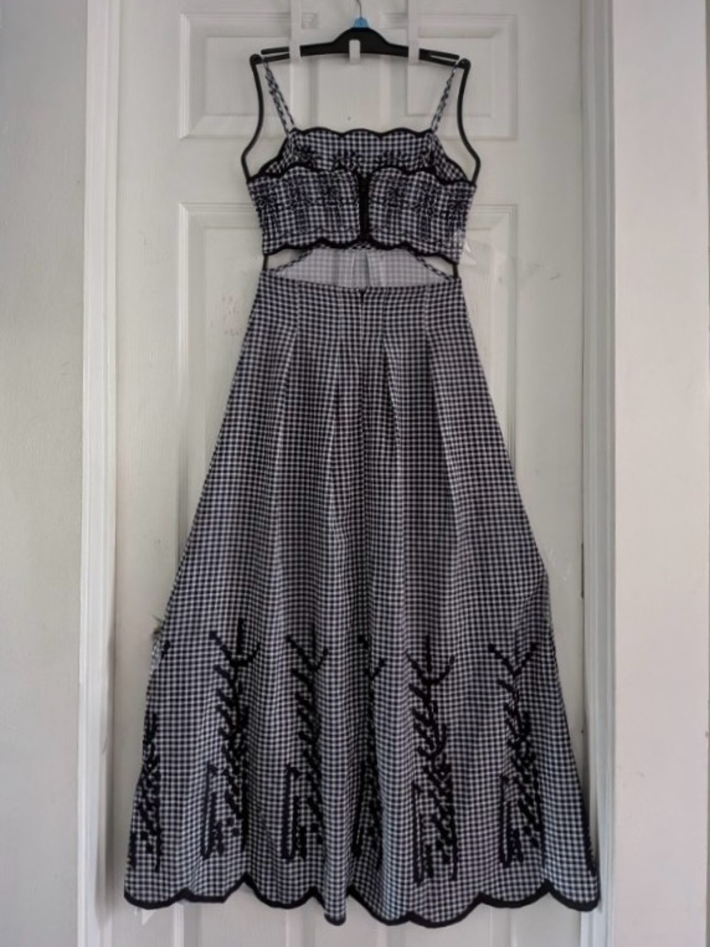 Commense Black and White Gingham Maxi Dress - Picture 9 of 11